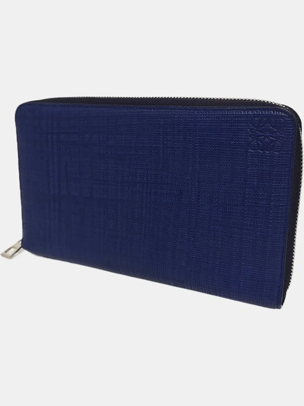 Loewe Royal Blue Leather Zip-Around Wallet